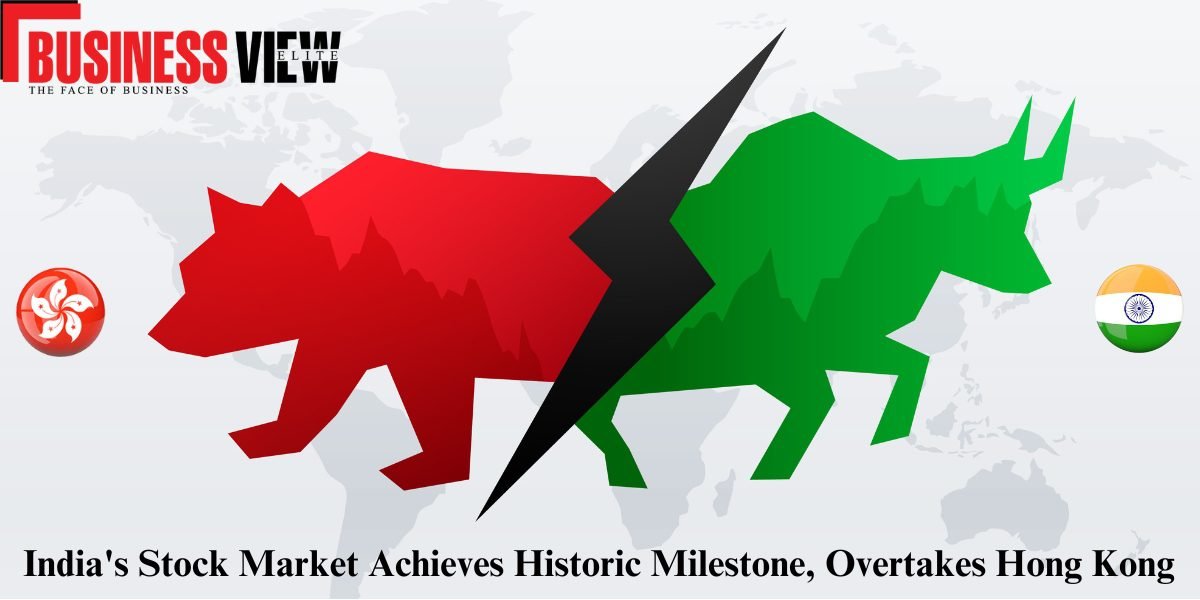 Indian Stock market overtakes Hong Kong as world's fourth largest stock market.