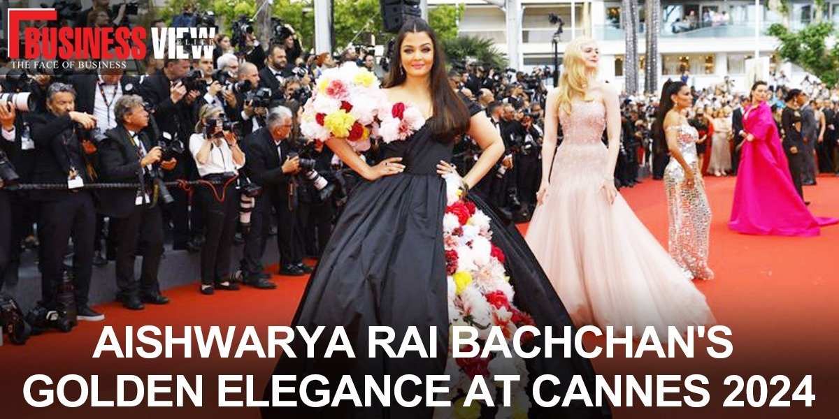 Aishwarya Rai Bachchan's Golden Elegance at Cannes 2024